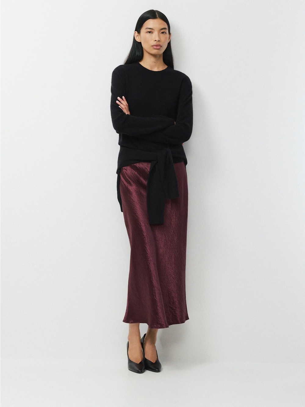 Aritzia Babaton Slip Satin Maxi Skirt